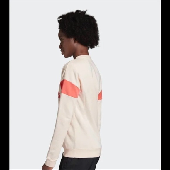 ADIDAS Pink Graphic Crewneck Pullover Sweatshirt Size Large - Picture 3 of 10